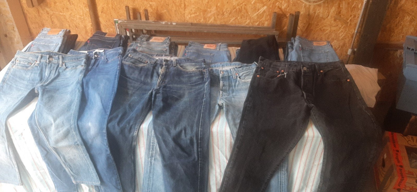Partijtje Levi's jeans, Ophalen of Verzenden, Zo goed als nieuw, Blauw, W27 (confectie 34) of kleiner