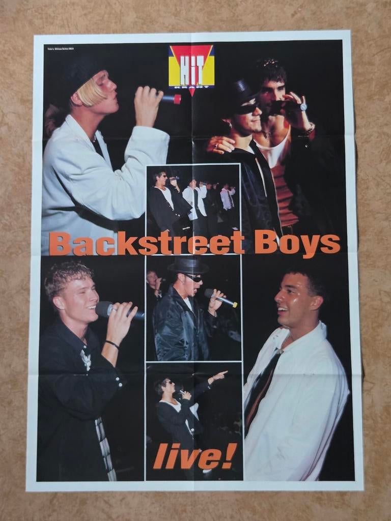 Jaren 90 xl poster van Backstreet Boys - Live!, Ophalen of Verzenden, Zo goed als nieuw, Poster, Artwork of Schilderij