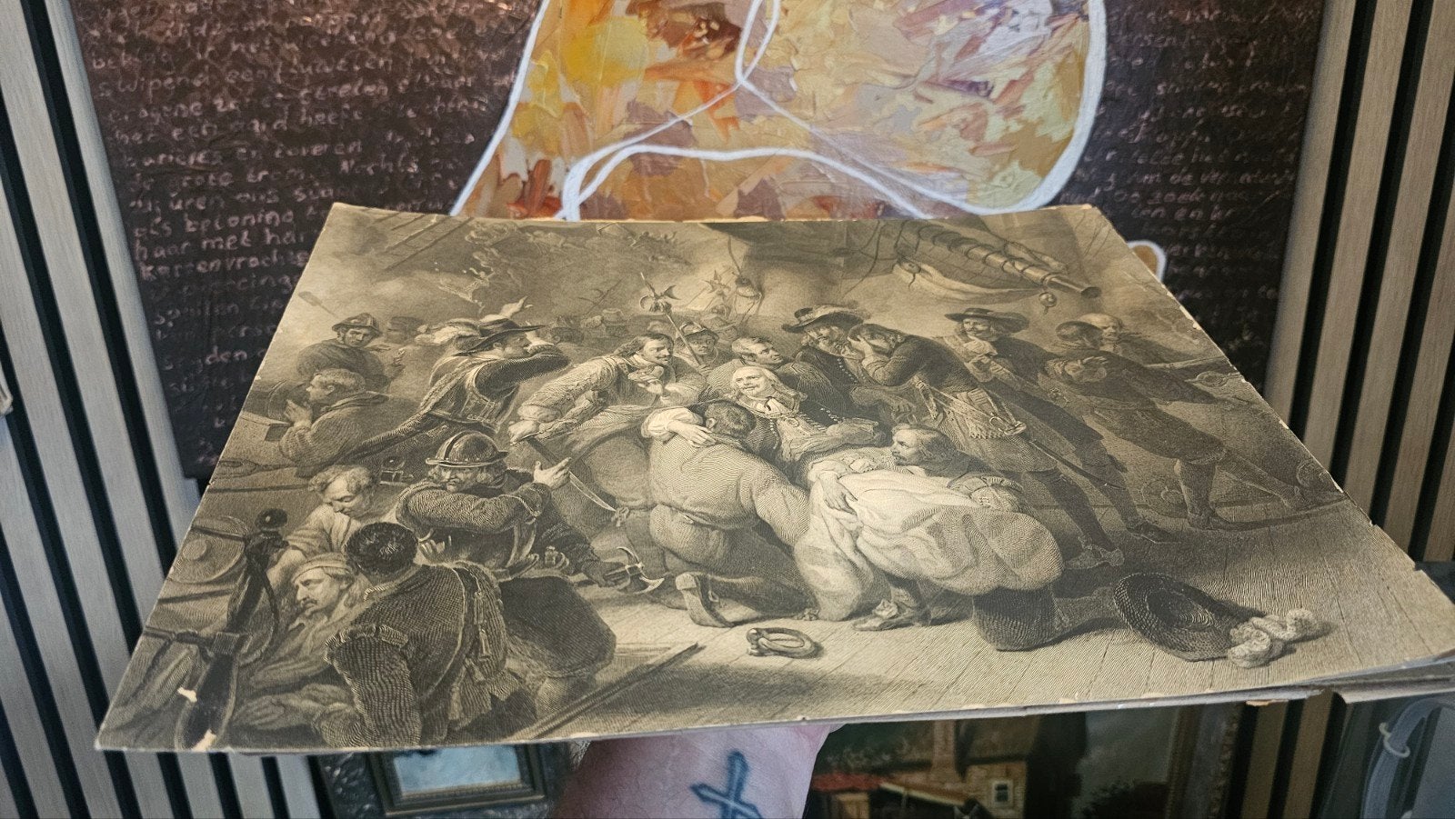 Grote oude prent/gravure Willem van Oranje 1582, Ophalen of Verzenden