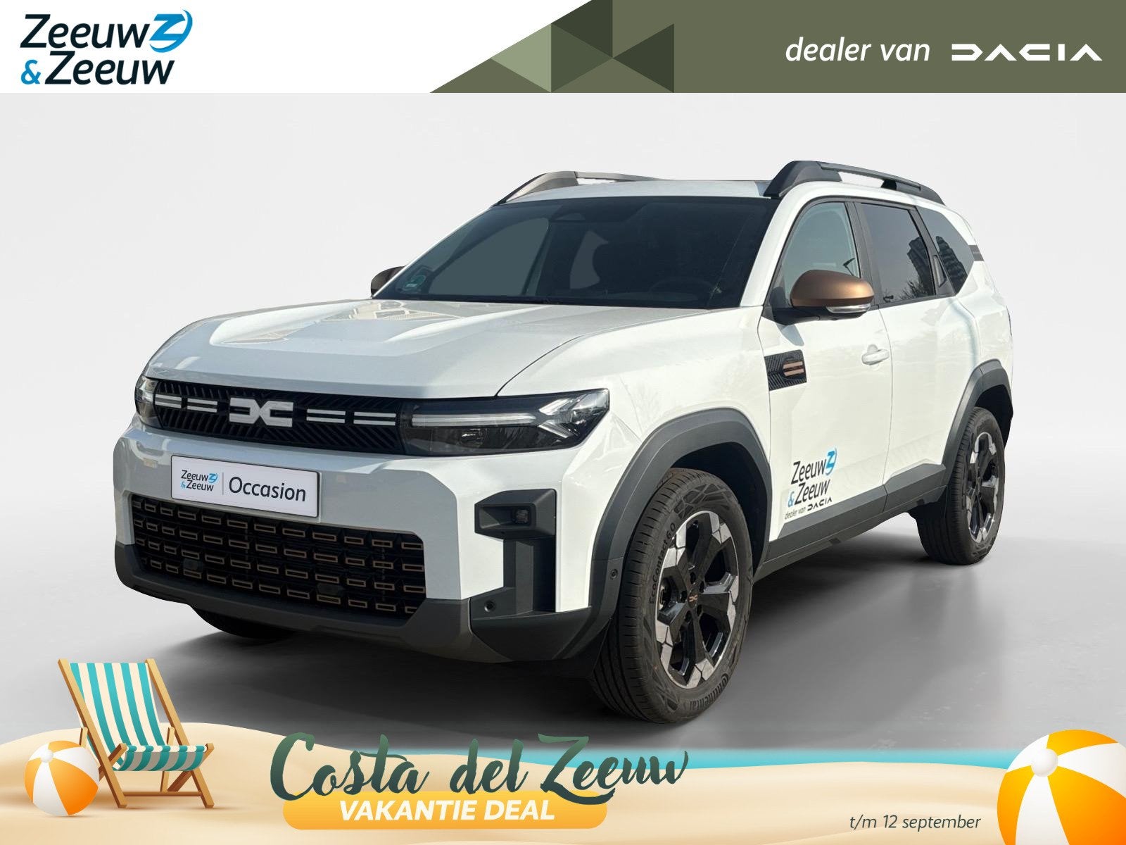 Dacia Bigster 1.8 Hybrid 155 Extreme | Demo | Trekhaak | Cam, Auto's, Dacia, Wit, Origineel Nederlands, 1000 kg, SUV of Terreinwagen