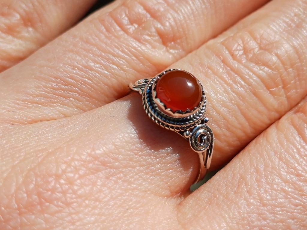 Vanoli 925 zilveren ring met carneool maat 17,25, Sieraden, Tassen en Uiterlijk, Ringen, Daiva1973@hotmail.com, Vanoli, Amsterdam