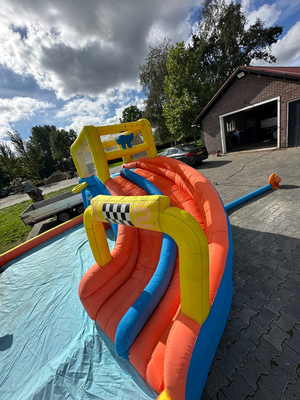 Bestway opblaasbaar waterglijbaan, Tuin en Terras, Overige typen, Vierkant, 300 cm of meer, Zo goed als nieuw