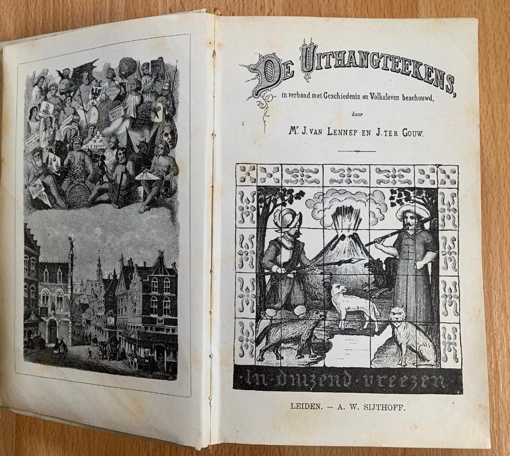 De Uithangteekens, 2 boeken. J van Lennep en J ter Gouw., Ophalen of Verzenden, Gelezen