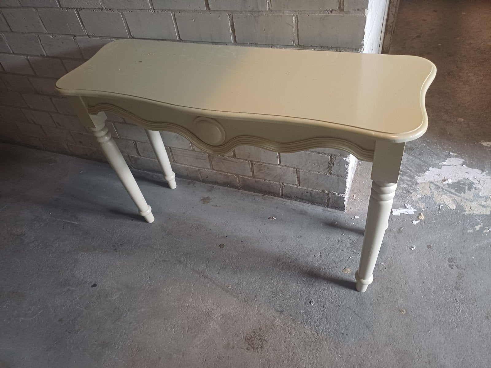 Sierlijke spiegel en sidetable set, Antiek en Kunst, Ophalen, Rechthoekig, 50 tot 100 cm, 100 tot 150 cm