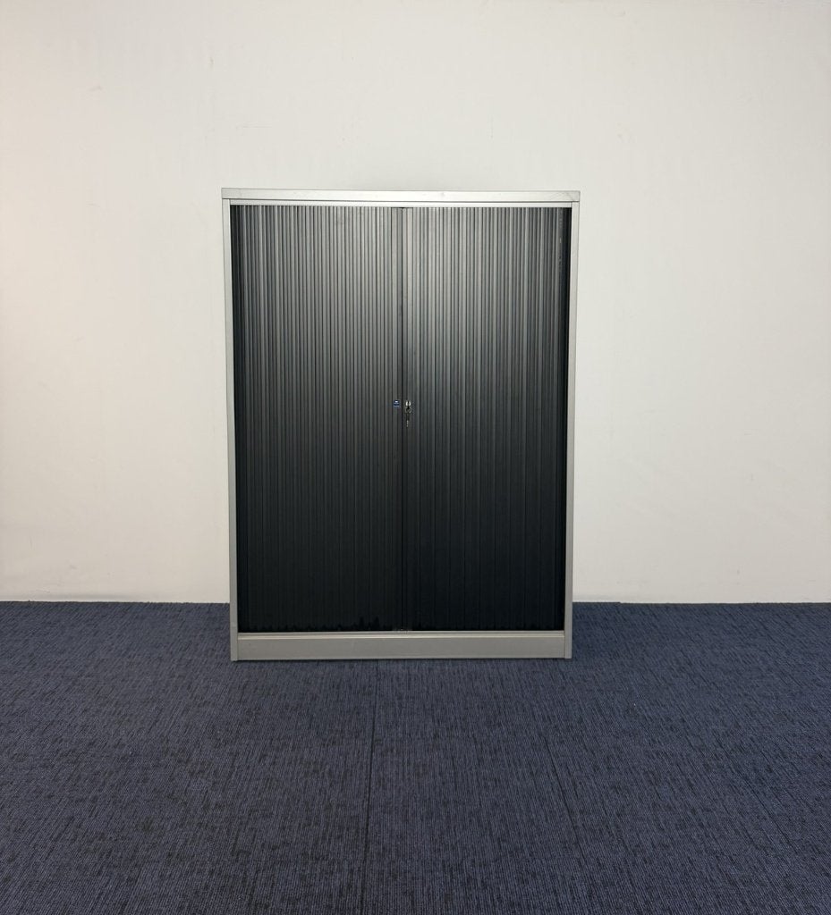 Roldeurkast Mewaf, aluminium/zwart, H 165 x B 120 x D 48 cm., Ophalen, Gebruikt