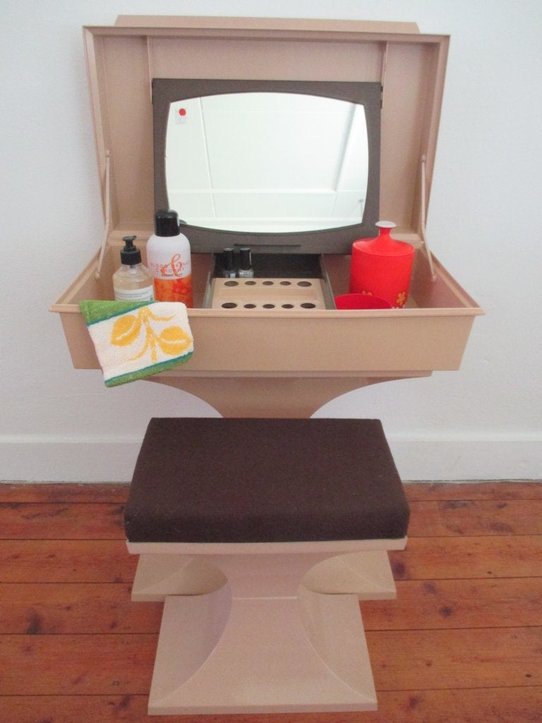 Super Leuke Vintage Kaptafel / Toilettafel Retro Flair, Ophalen, Huis en Inrichting