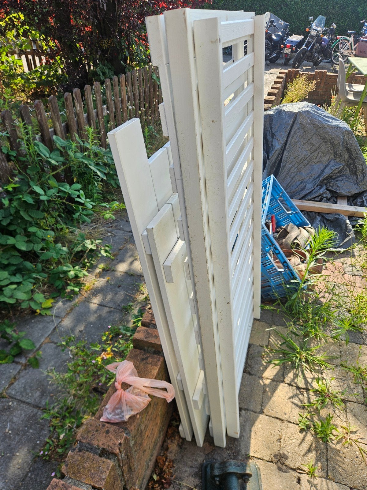 Wit houten babybedje/ledikant, Ophalen, Gebruikt, Ledikant
