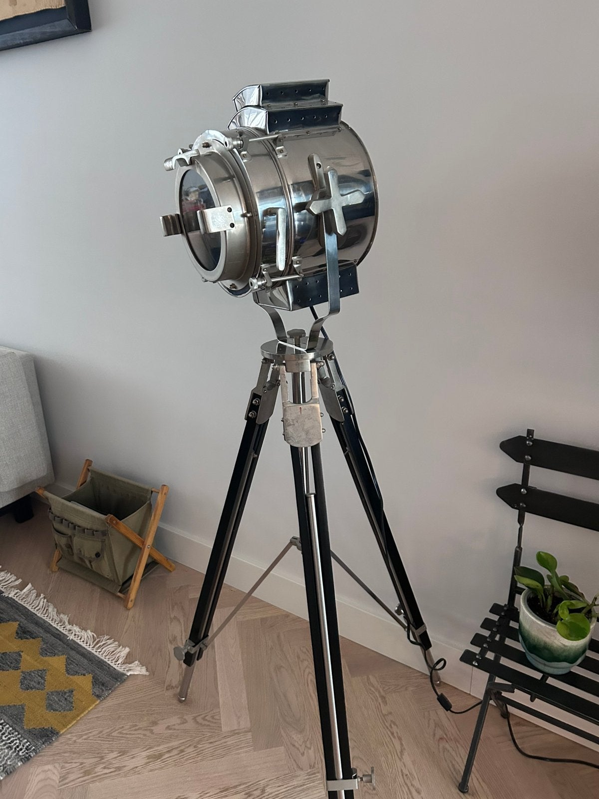 Morsecode signaal vloerlamp, Ophalen, 100 tot 150 cm, Vintage, E27 (groot)