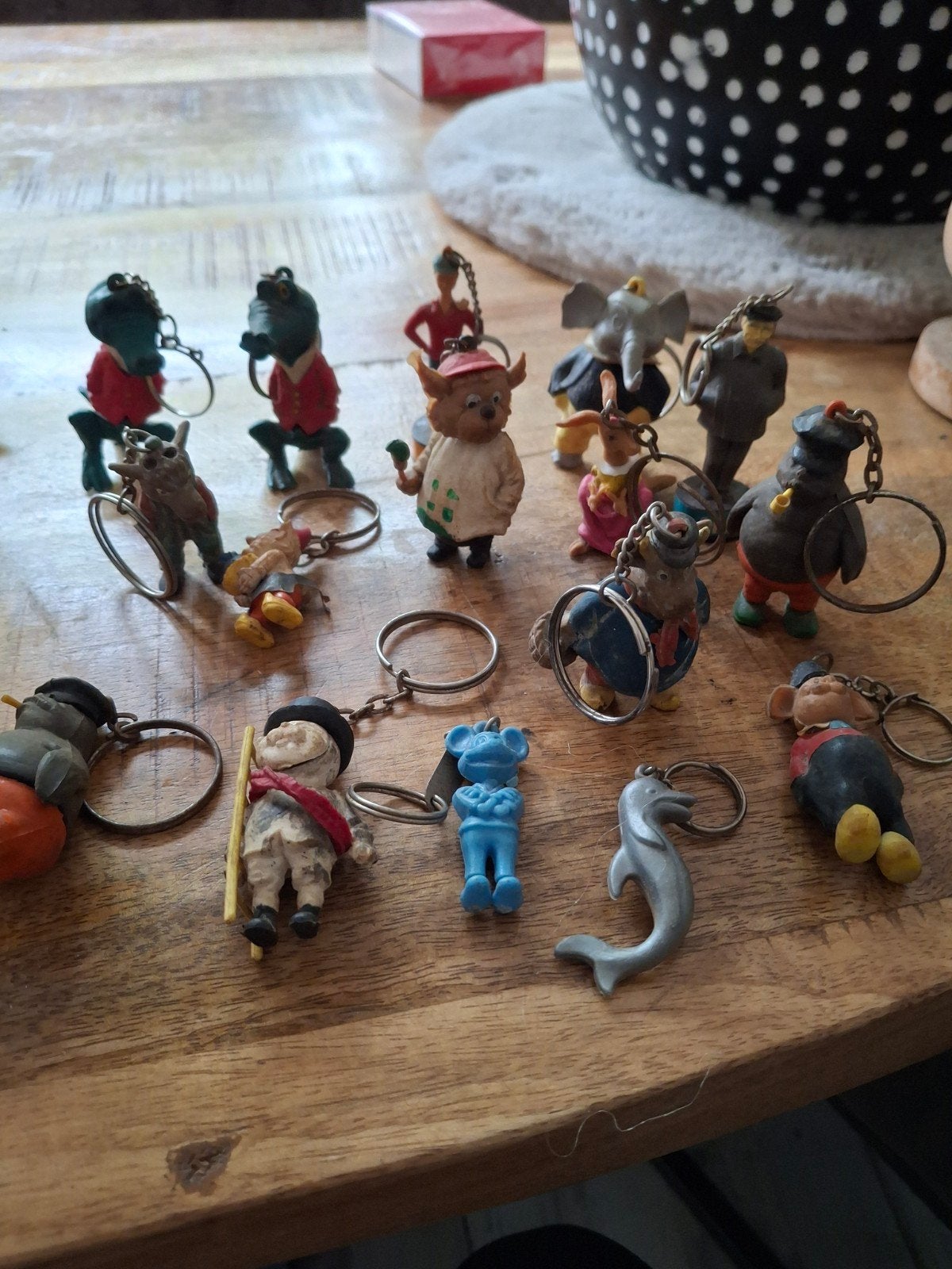 Vintage sleutelhangers jaren '60 - Diverse figuren, Verzamelen, Sleutelhangers, Ophalen of Verzenden, Gebruikt, Dier of Natuur