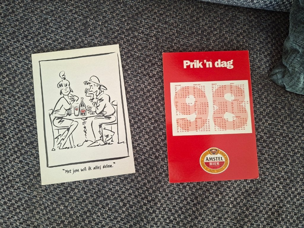 2 x Amstel bier ansichtkaart, Ophalen of Verzenden, Zo goed als nieuw, Overige typen, Amstel