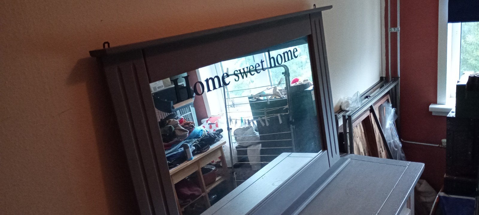 Dressoir met spiegel - Landelijke stijl, Ophalen, Gebruikt, Landelijke stijl, 25 tot 50 cm