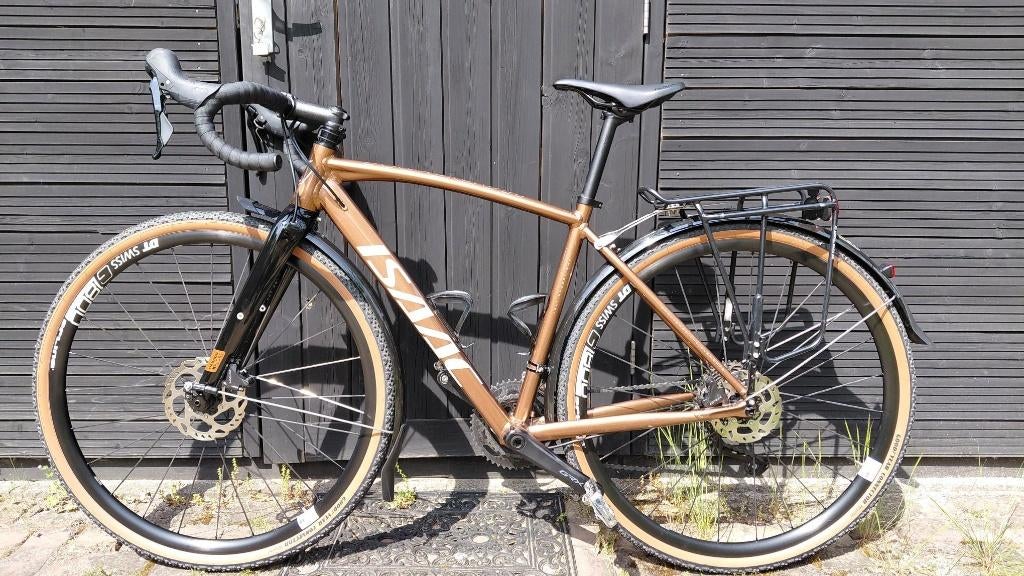 Isaac gravel bike dames voor vakantie en woon/werkverkeer, 47 tot 50 cm, Versnellingen, Zo goed als nieuw, Schijfrem