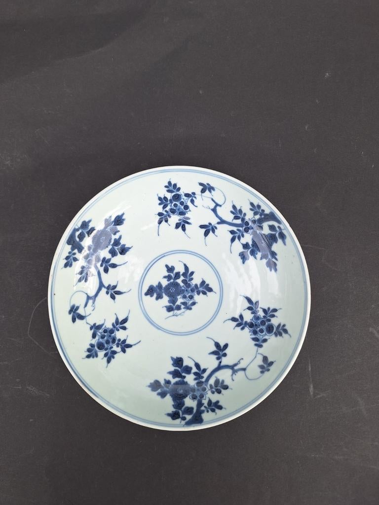 Kangxi bord cappucijnder gemerkt vissen 18e chinees porselei, Antiek en Kunst, Ophalen of Verzenden