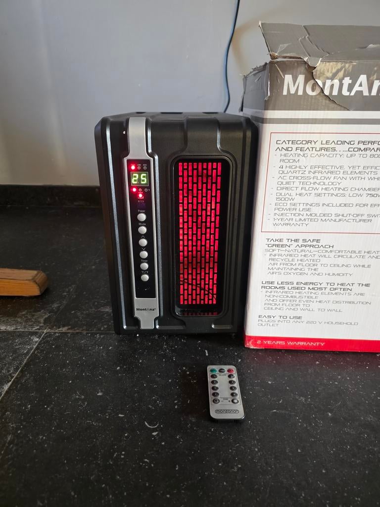 Montana Infrarood Kachel met Afstandsbediening, Huis en Inrichting, Kachels, Overige soorten, Elektrisch, Ophalen of Verzenden
