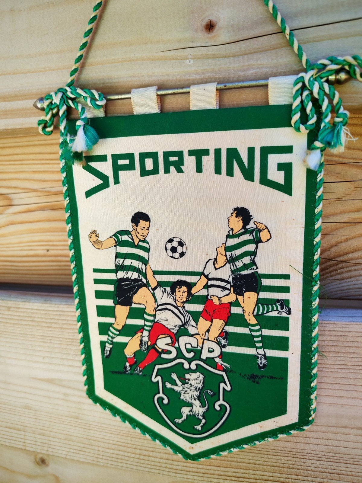 Sporting lisboa Lissabon prachtig vintage vaan vaantje, Ophalen of Verzenden
