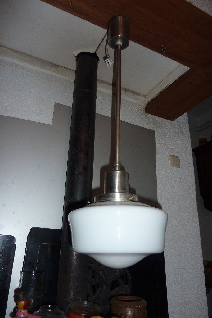HANGLAMP,1920-30,ART DECO,BAUHAUS, ART DECO,BAUHAUS,1920-30, Gebruikt, Glas, E27 (groot)