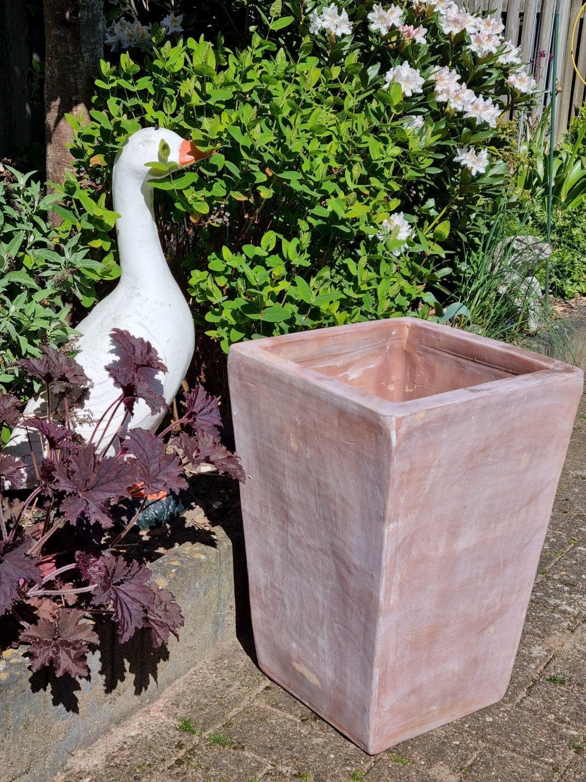 🌞  grote plantenbak  terracotta, Ophalen, 40 cm of meer, Vierkant, Zo goed als nieuw