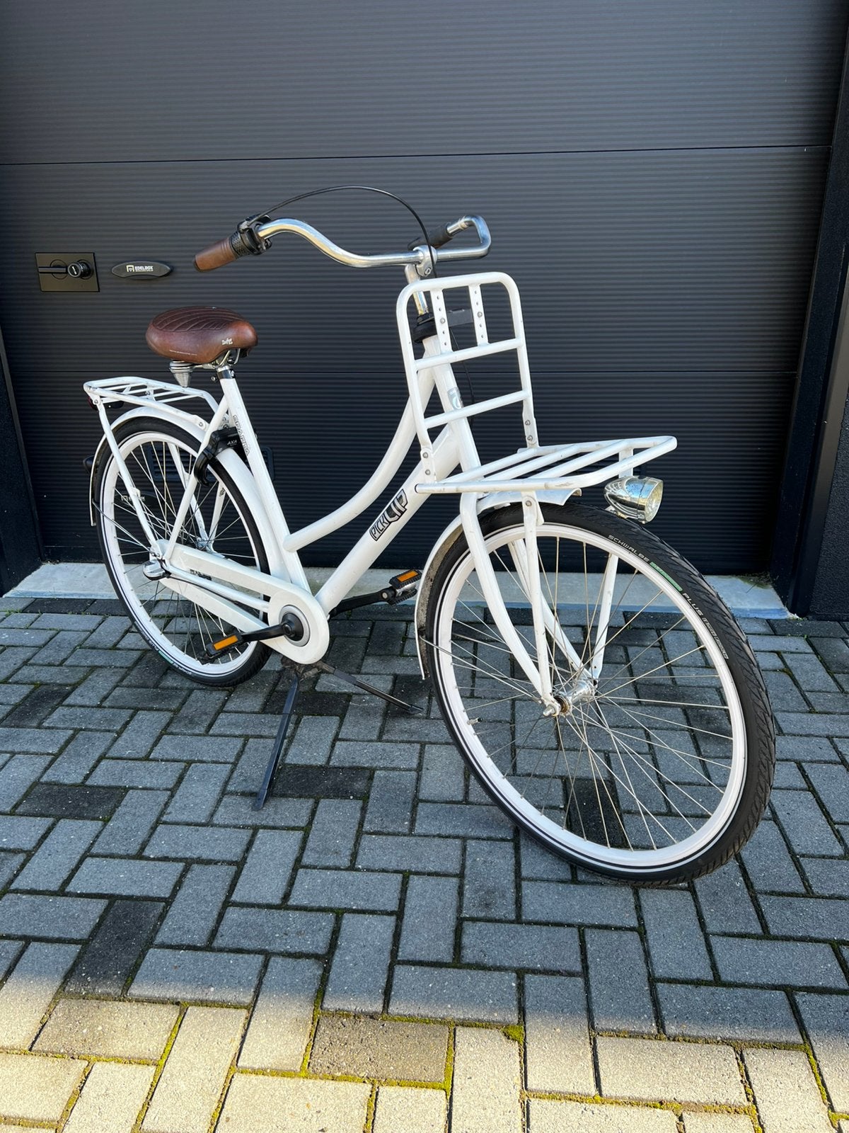 Goede staat sparta pick up transportfiets wit damesfiets oma, Fietsen en Brommers, Terugtraprem, Sparta, 53 tot 56 cm, Versnellingen
