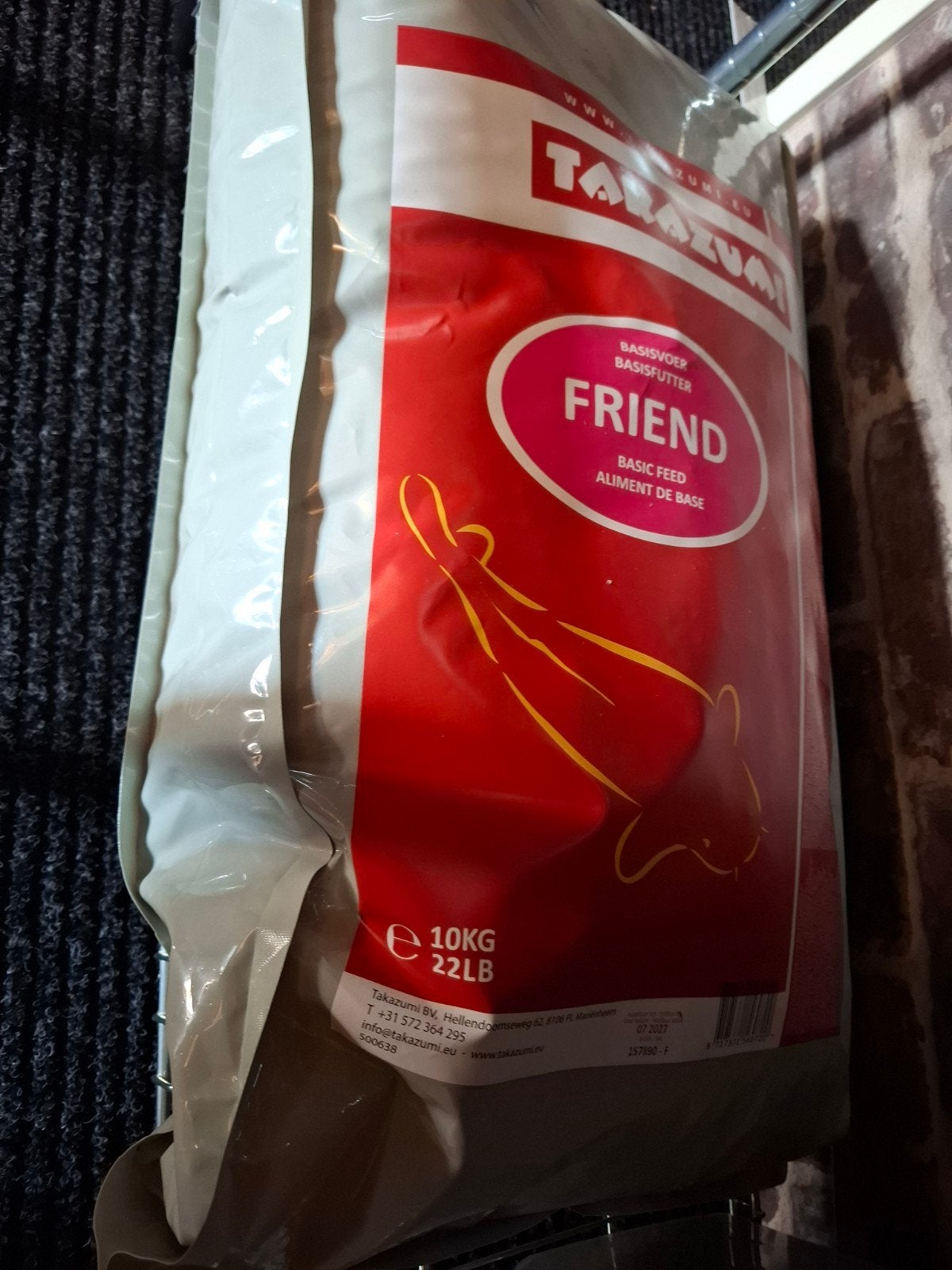 Takazumi friend koi voer 10kg volle zak, Dieren en Toebehoren, Dierenvoeding, Ophalen of Verzenden