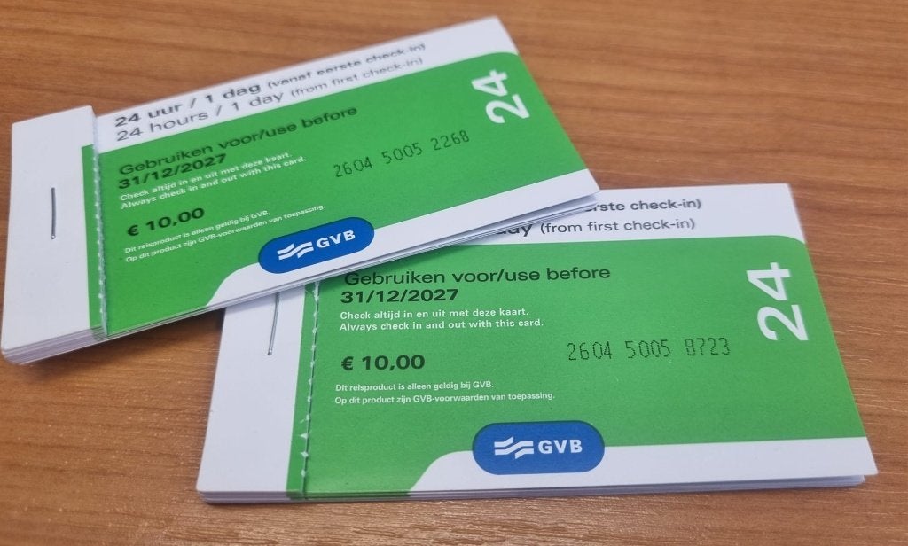 Voorlopig de laatste: 11 Dagkaarten OV Amsterdam, Tickets en Kaartjes, Eén persoon, Bus, Metro of Tram, Algemeen kaartje