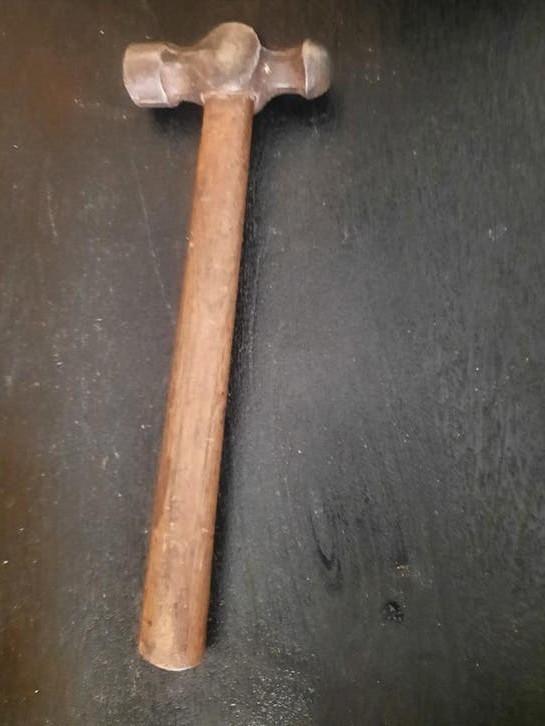 Vintage Bolkophamer(bankhamer) met houten steel, Ophalen of Verzenden