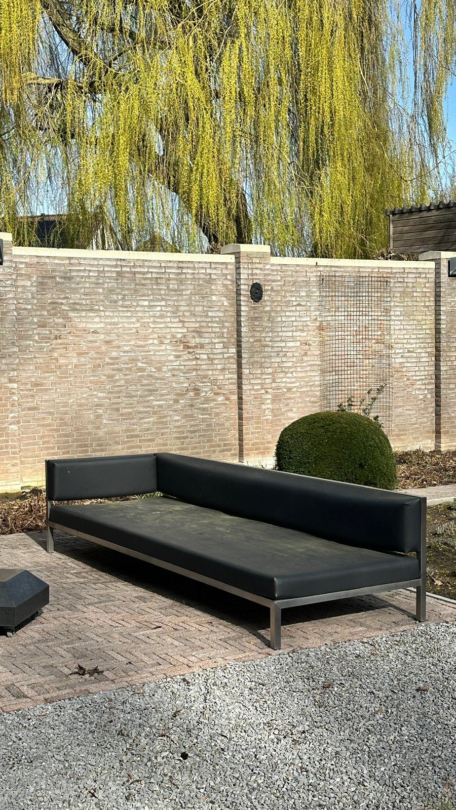 Zitlekker loungebanken, Ophalen, Zo goed als nieuw, Rvs