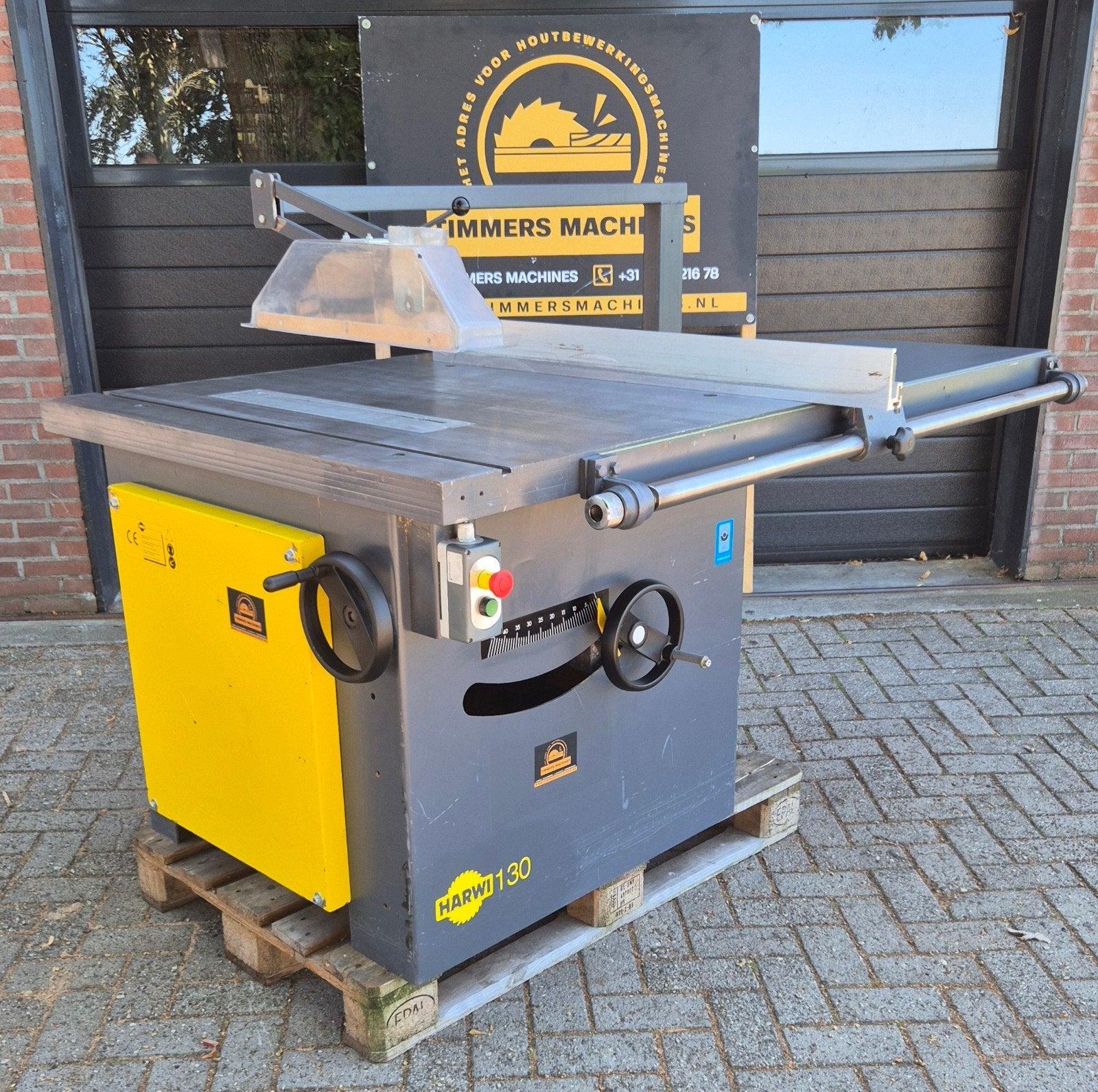Harwi zaagtafel CE geremd noodstop verbreed uitvoertafel, Ophalen of Verzenden