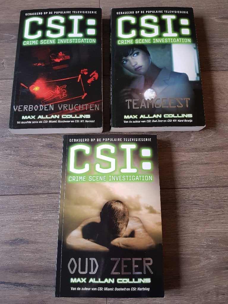 Drie boeken van CSI / Crime Scene Investigation, Boeken, Ophalen of Verzenden, Zo goed als nieuw, Max Allan Collins