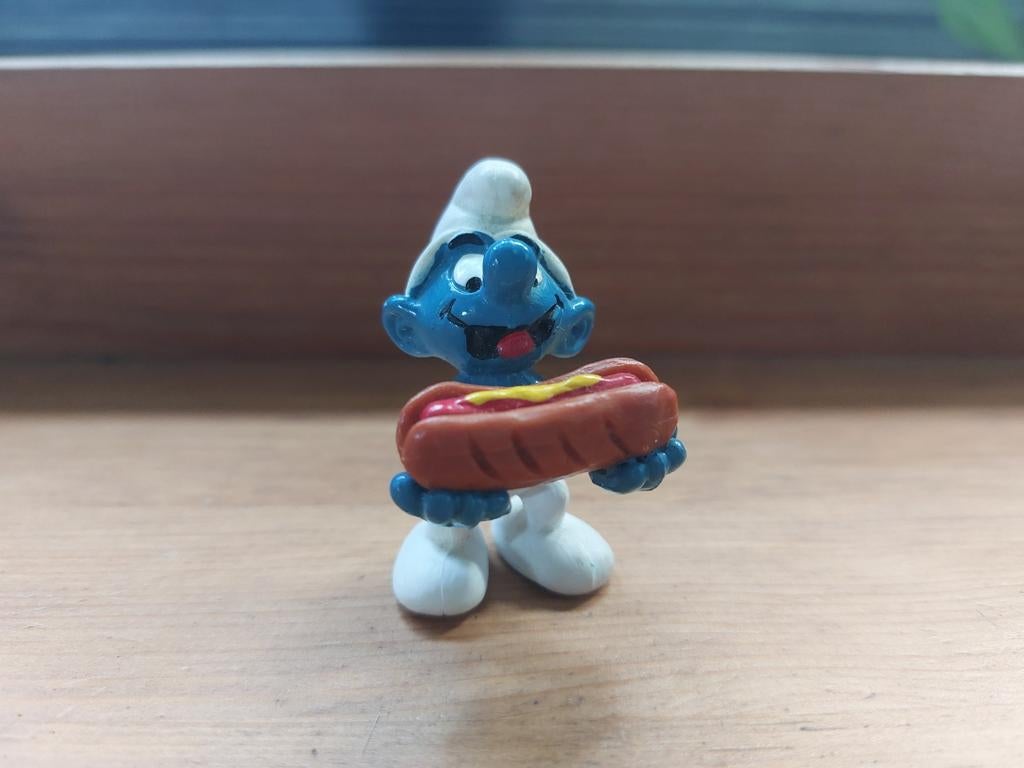 Smurf met hotdog 20169 De Smurfen, Verzamelen, Ophalen of Verzenden