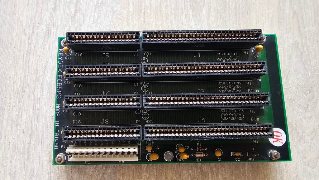 KEYDEX PCB503 Retro backplate met 4 ISA slots, Computers en Software, Vintage Computers, Ophalen of Verzenden