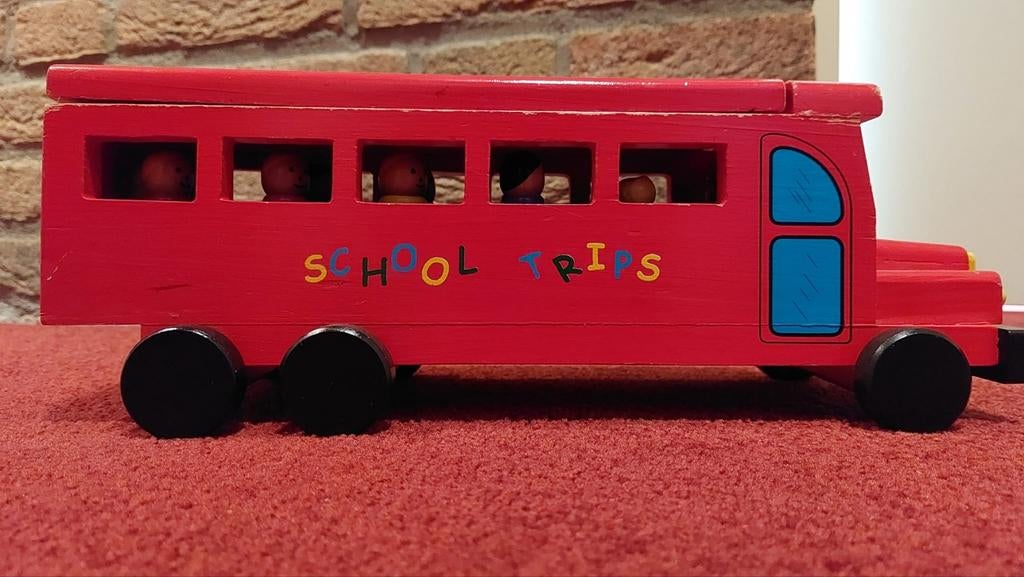 Schoolbus met passagiers, Ophalen of Verzenden