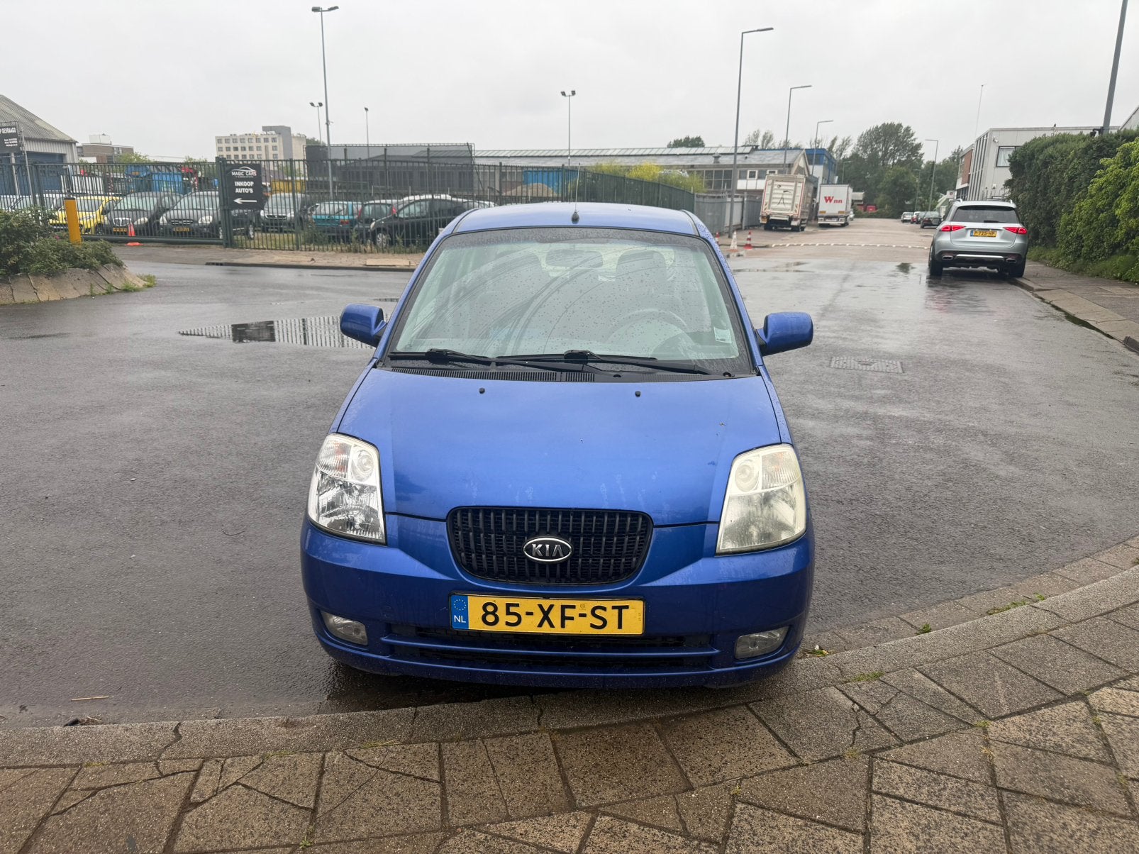 Kia Picanto 1.0 2007 Blauw Apk Airco Stuurbekr 1 eigenaar, Auto's, Voorwielaandrijving, 836 kg, 4 cilinders, 61 pk