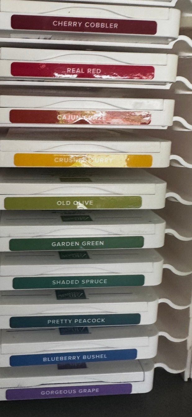 Stampin Up 10 inktpads Heldere kleuren, Ophalen of Verzenden, Zo goed als nieuw, Inkt, Foam of Stempelhouder