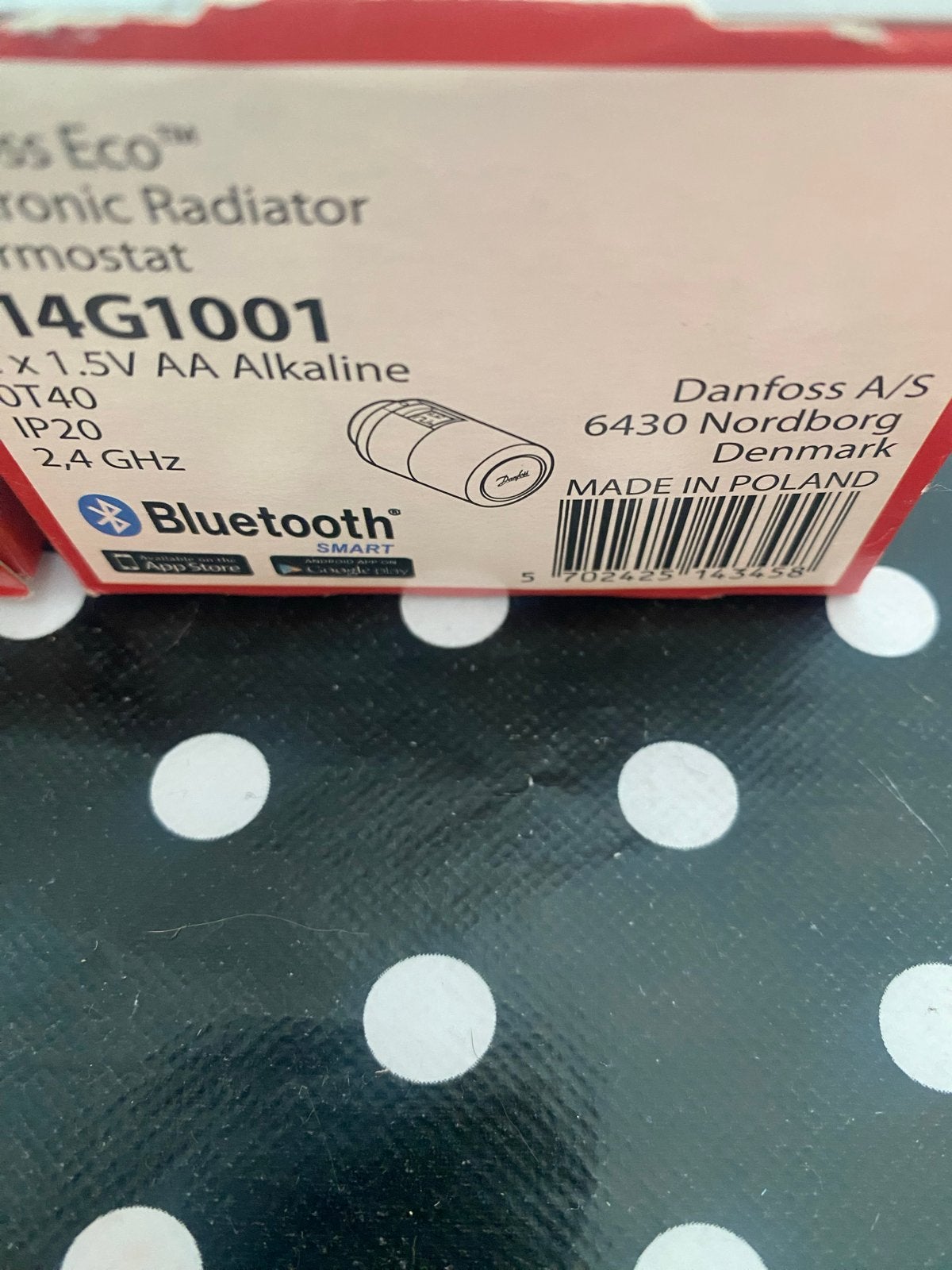 Danfoss Eco Elektronische Radiator Thermostaat Bluetooth, Ophalen of Verzenden, Slimme thermostaat, Nieuw