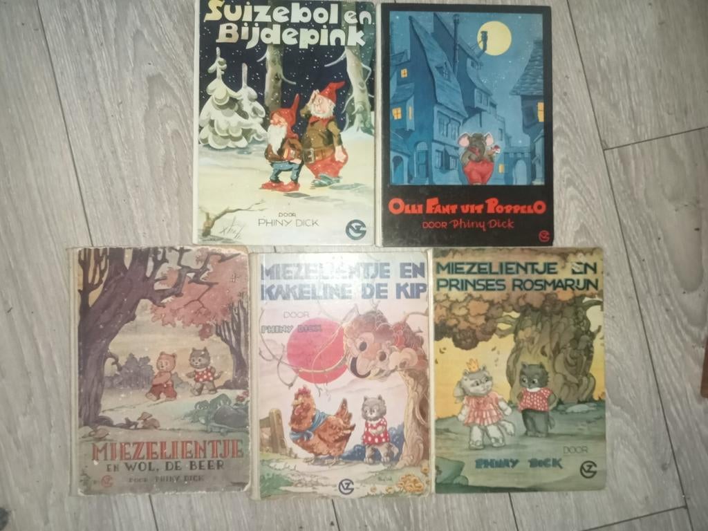 Vintage kinderboeken van Phiny Dick - Miezielientje, Boeken, Stripboeken, Ophalen of Verzenden, Gelezen, Phiny Dick