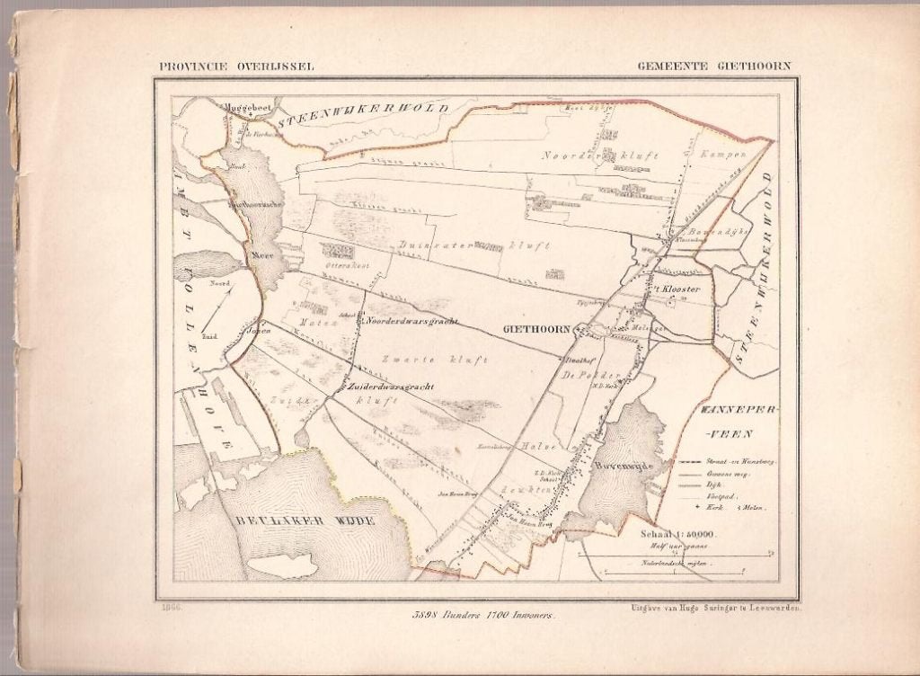 Gemeente Giethoorn, Kuyper kaartje 1866 Overijssel