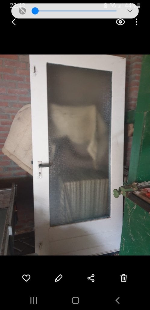 Buitendeur van merbau, Ophalen, Gebruikt, 80 tot 100 cm, Buitendeur