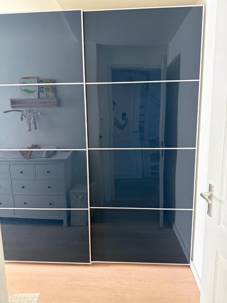 IKEA Pax kast met schuifdeuren en lades, Gebruikt, 200 cm of meer, 200 cm of meer, 50 tot 75 cm