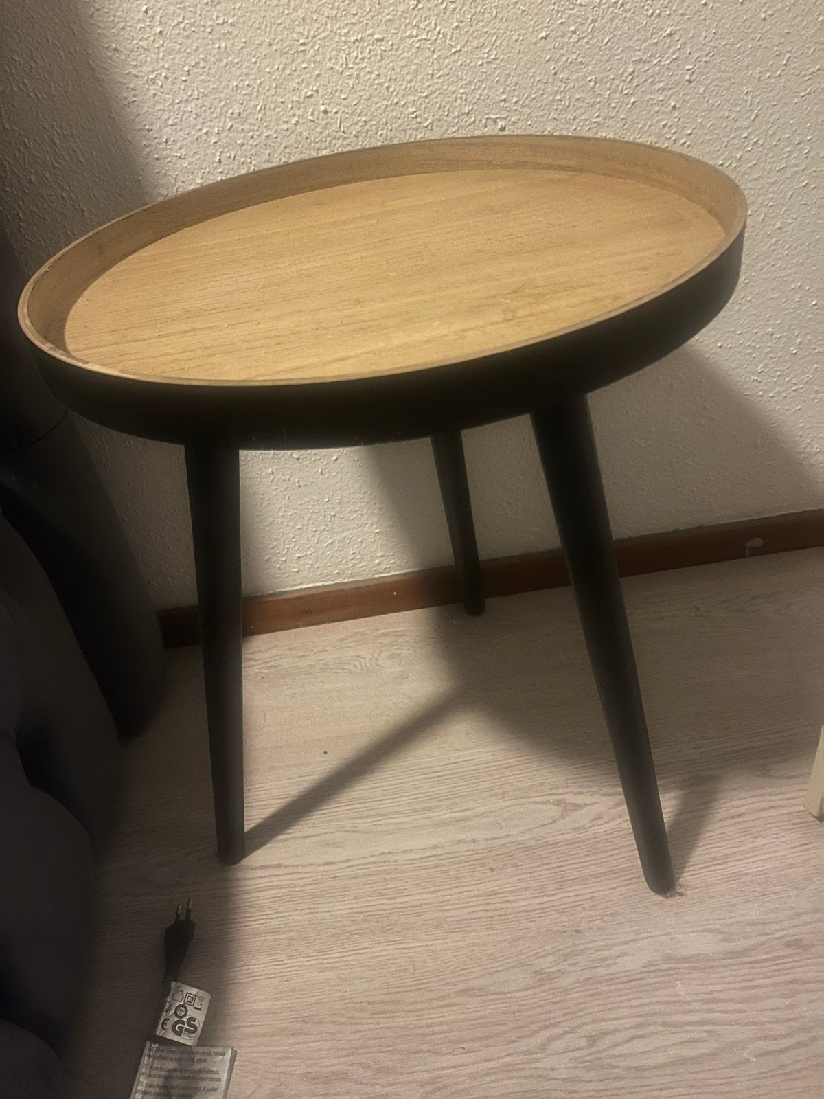 Set van 2 bijzettafeltjes - Rond, Hout en Metaal, Ophalen, Minder dan 45 cm, Minder dan 55 cm, Gebruikt