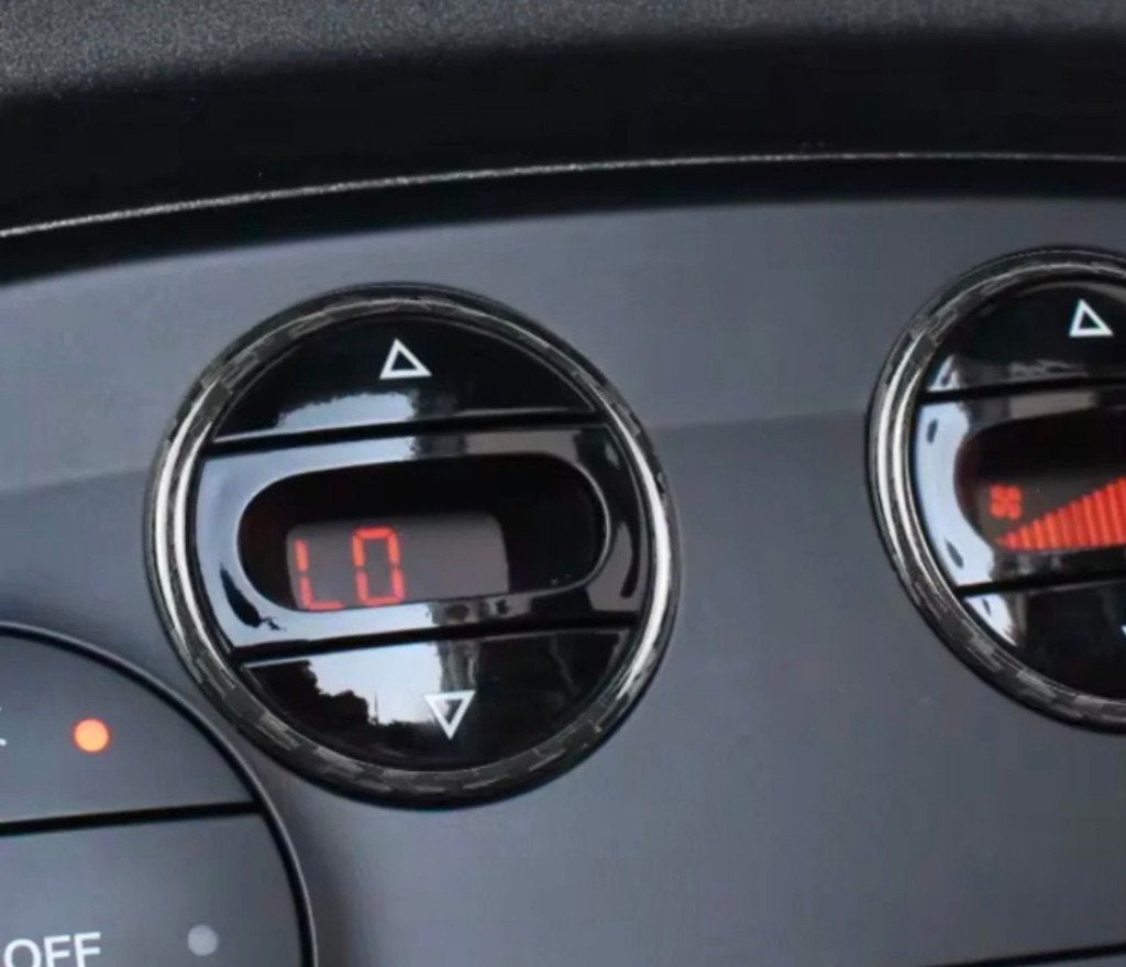 ABARTH 500/595/695/ Fiat500 carbon knoppen climate control, Ophalen of Verzenden, Nieuw