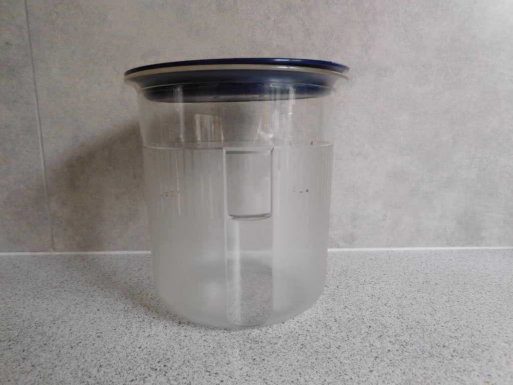 Tupperware Exclusieve Voorraadbus Indigo 1,5 Ltr., Blauw, Ophalen of Verzenden, Bus of Trommel, 1500 ml