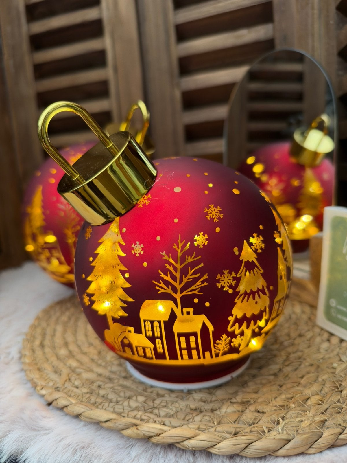Roterende kerstbal Countryfield 2 formaten beschikbaar, BlitzzzDeco, 7471GA, Nieuw, Ophalen of Verzenden