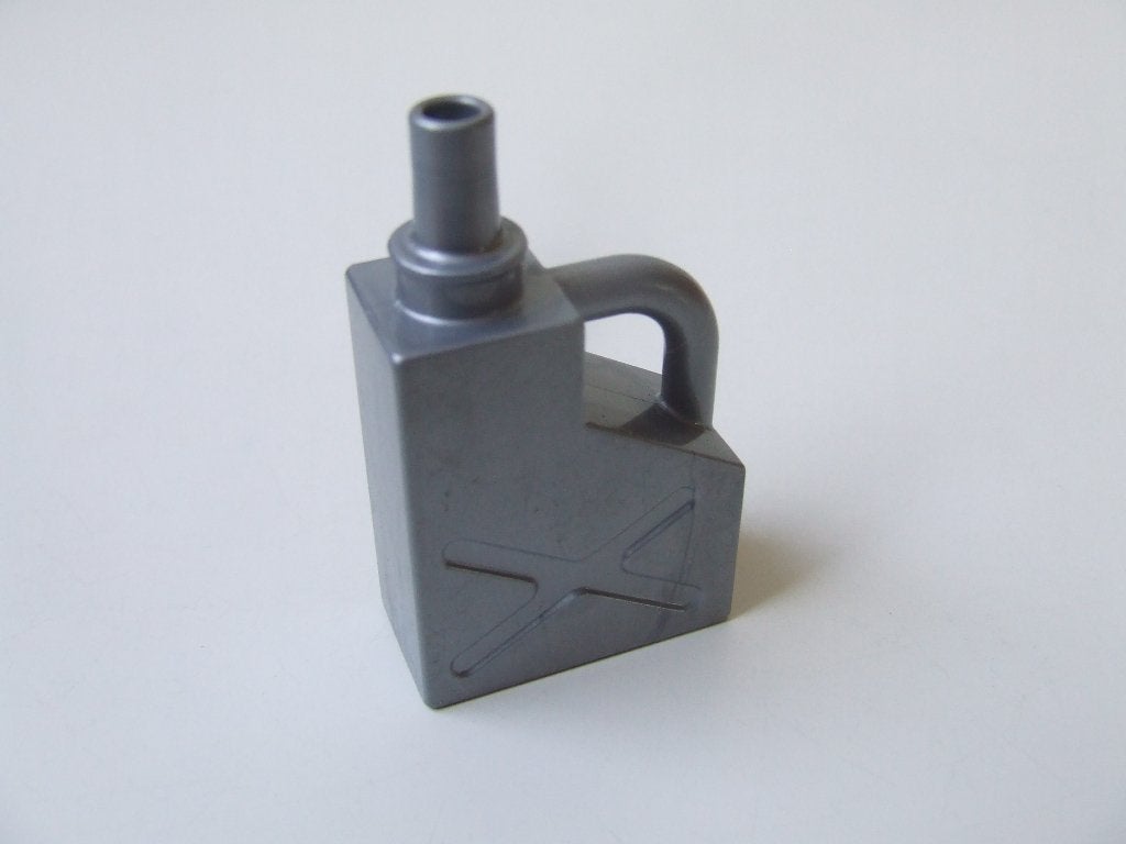 Zilvergrijze Duplo gasfles / jerrycan 1 x 2 x 2, Ophalen of Verzenden, Zo goed als nieuw, Accessoire, Duplo