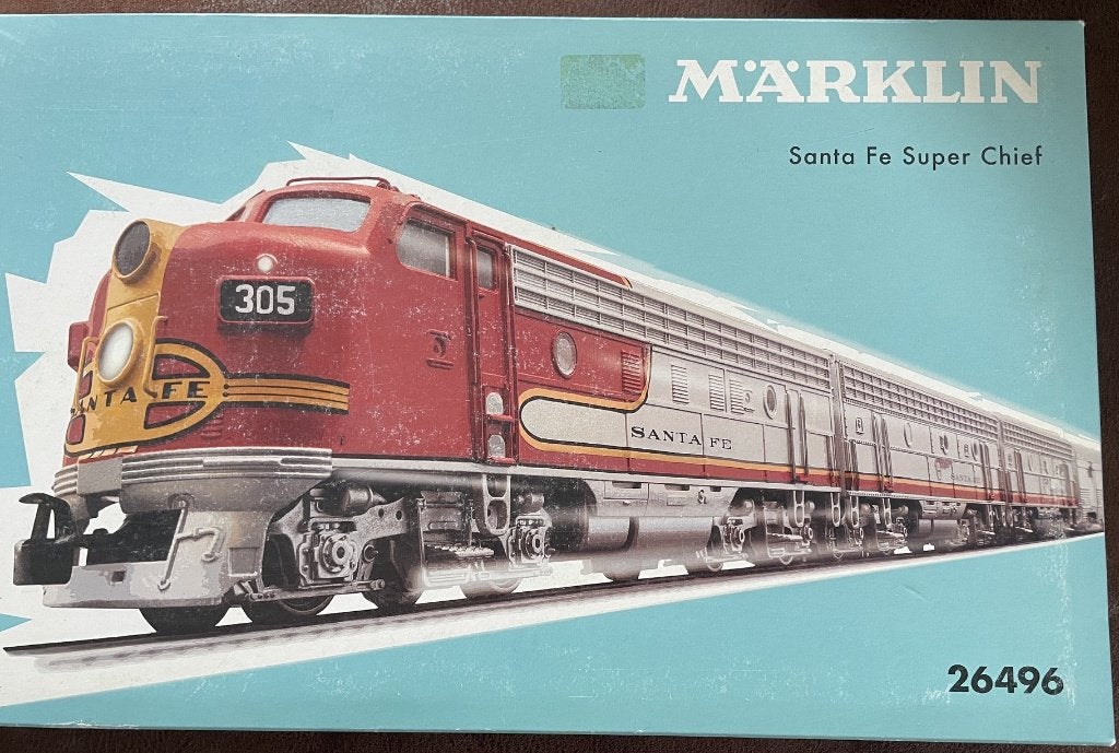 Marklin USA 26496 Santa Fe Super Chief  met 6 rijtuigen, Hobby en Vrije tijd, Wisselstroom, Treinset, Nieuw, Ophalen of Verzenden