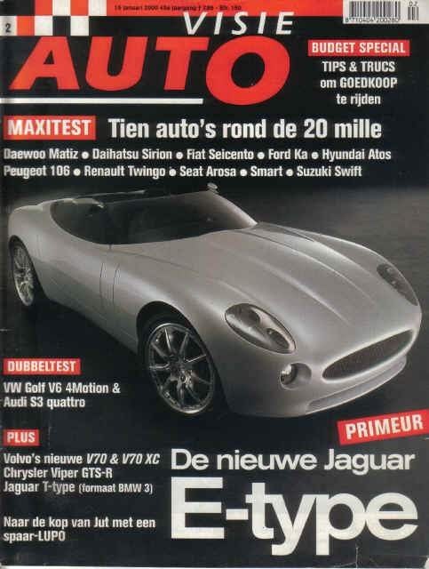 Autovisie 2 2000 : Audi S3 - VW Golf V6 4Motion- Lupo 3L, Ophalen of Verzenden, Gelezen, Algemeen