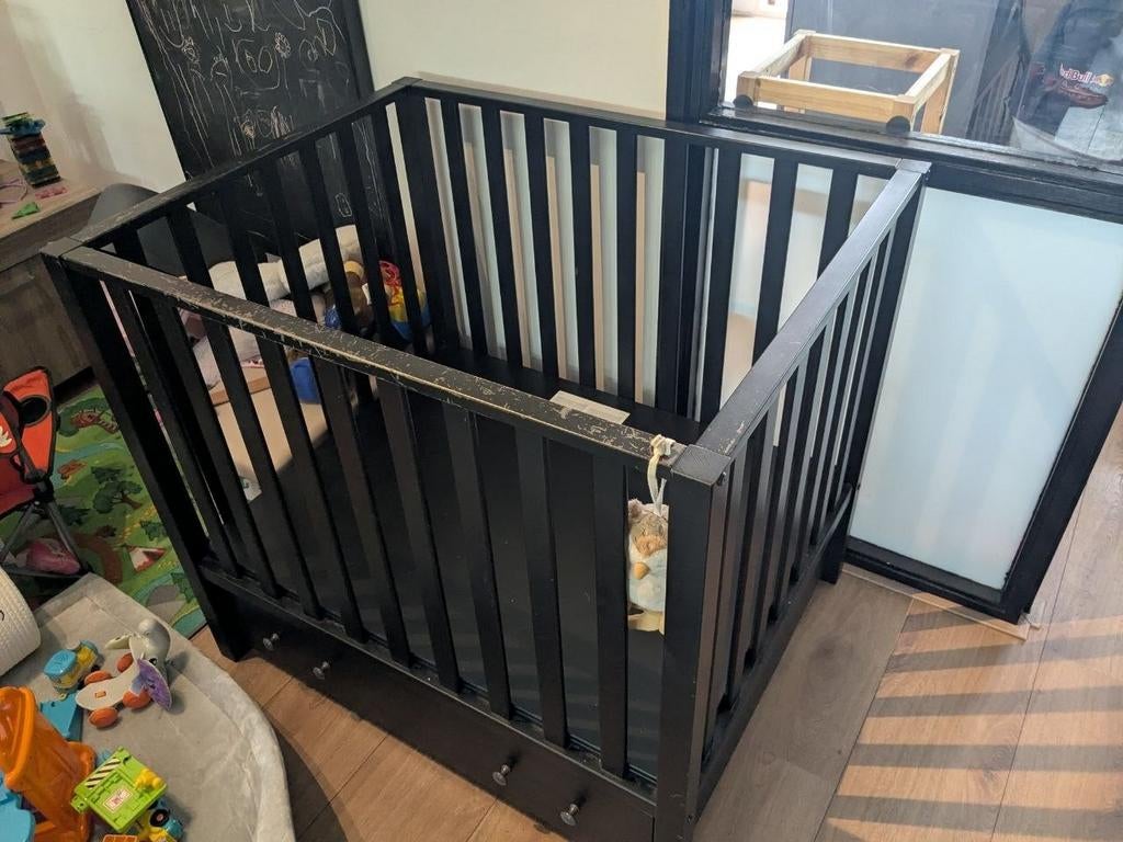 Bopita box zwart, Kinderen en Baby's, Boxen, Ophalen, Gebruikt, Rechthoekig, In hoogte verstelbaar