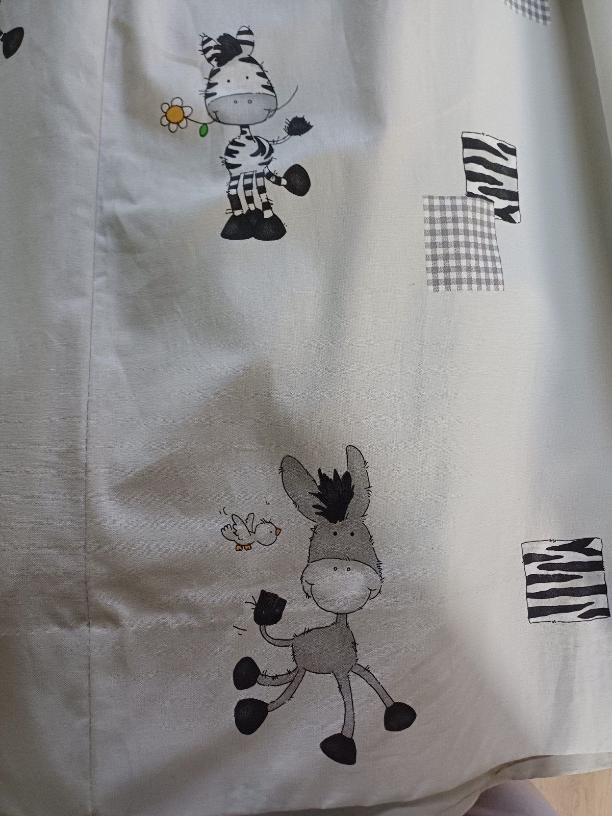 Gordijnen giraffes grijs - Kinderslaapkamer, Kinderen en Baby's, Kinderkamer | Inrichting en Decoratie, Ophalen, Gebruikt