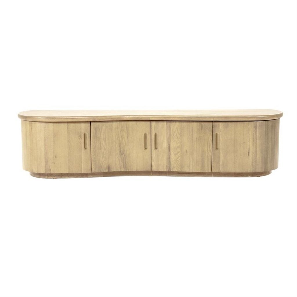 Eleonora tv-meubel Josh 180 cm eiken naturel - NIEUW, Ophalen, 150 tot 200 cm, Eikenhout, Nieuw