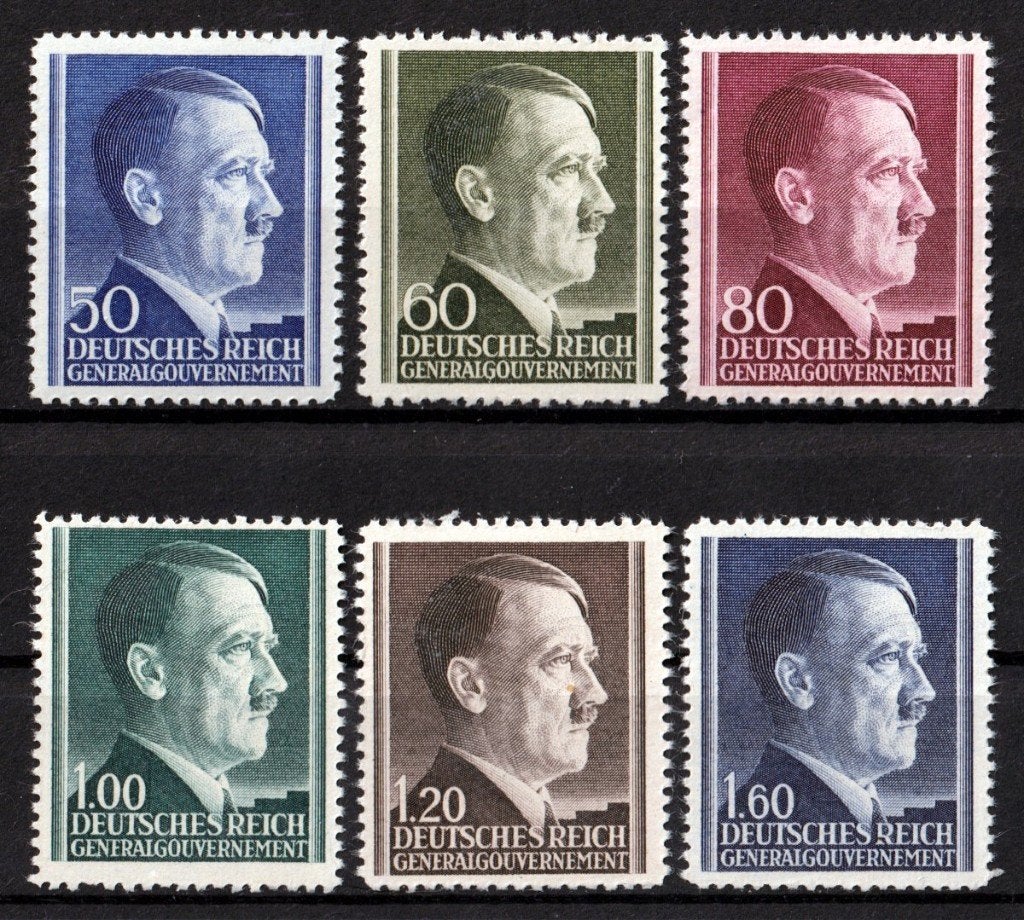 Polen, Duitse Bezetting, Adolf Hitler, Mi. 83-88 postfris, Verzenden, Polen, Postfris