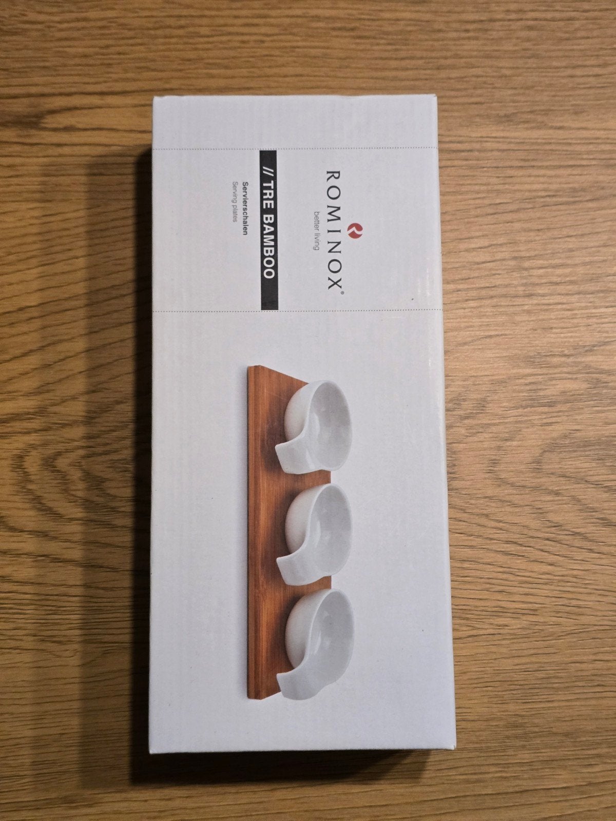 ROMINOX Tre Bamboo serveerset, Ophalen, Overige materialen, Nieuw, Schaal of Schalen